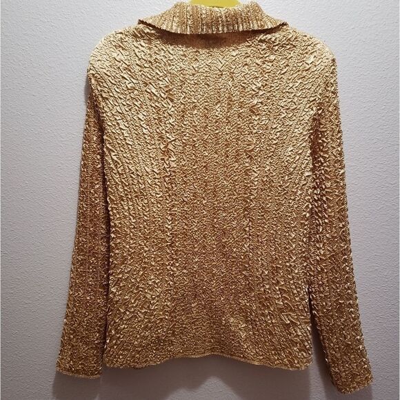 Dressbarn gold stretch blouce, S - Picture 2 of 3